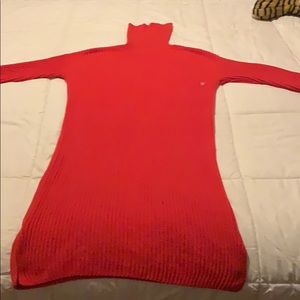 Nylon turtleneck sweater dress